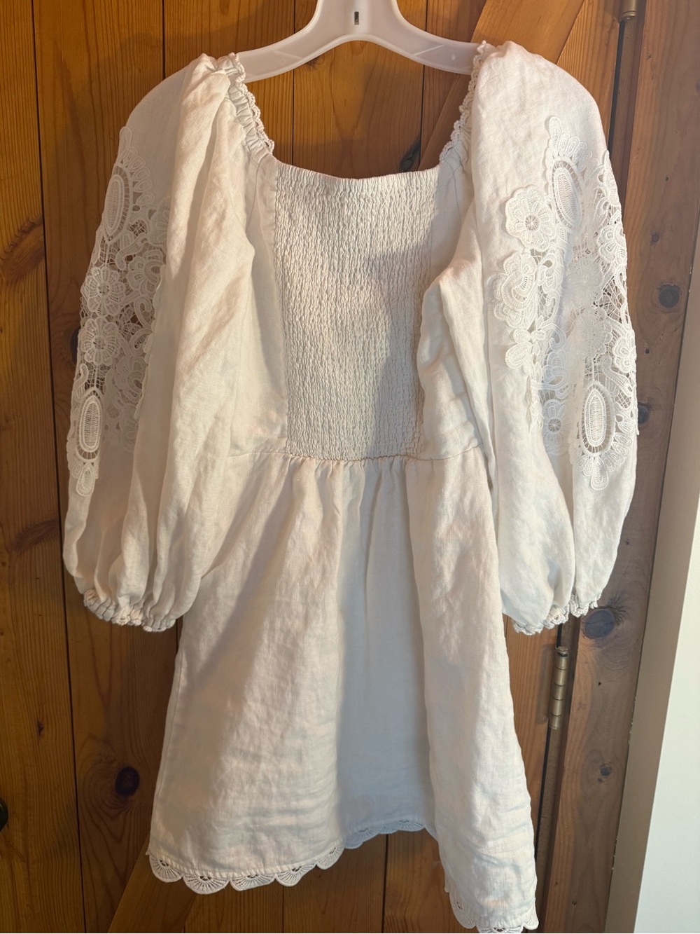 FARM Rio White Embroidered Euroflax Premium Mini Dress - Picture 3 of 4